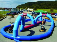 Kids Club Karts Race Track, Inflatable Car Showcase With Wholesale Price
