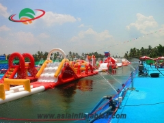 Corrosion Resistance Inflatable Aqua Run Challenge Water Pool Toys