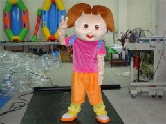 Dora mascotte kostuum