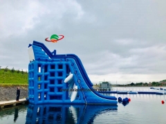 Customized The Biggest Tuv Aquatic Sport Platform water park floating toy for child and adult customized inflatable water slide with wholesale price