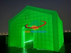 Mobiele nachtclubtent, opblaasbare kubusfeesttent met ledverlichting