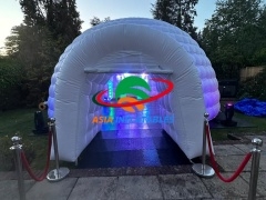 Hot Selling Opblaasbare Witte Iglo Disco Tent Opblaasbare koepel Party Bar Tent Met Led-verlichting
