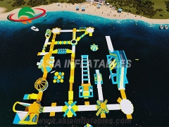 Groothandel opblaasbaar drijvend waterpretpark